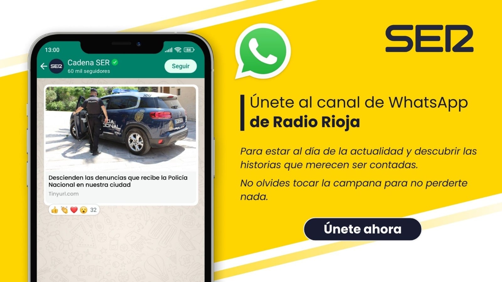 Canal de WhatsApp de Radio Rioja