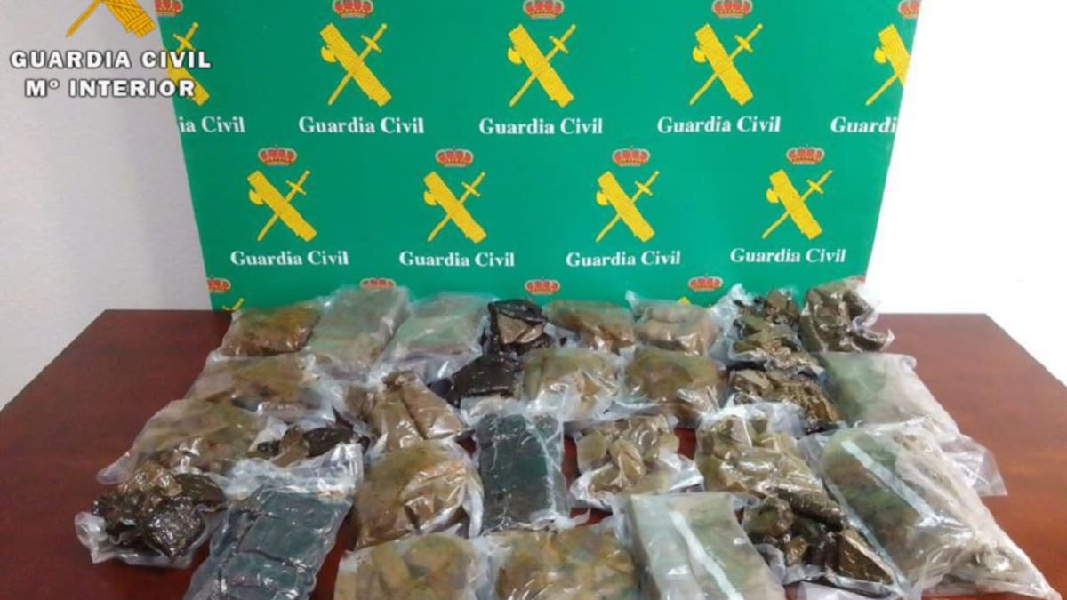 Incautados 18 kilos de hachís en un control en Sanchidrián