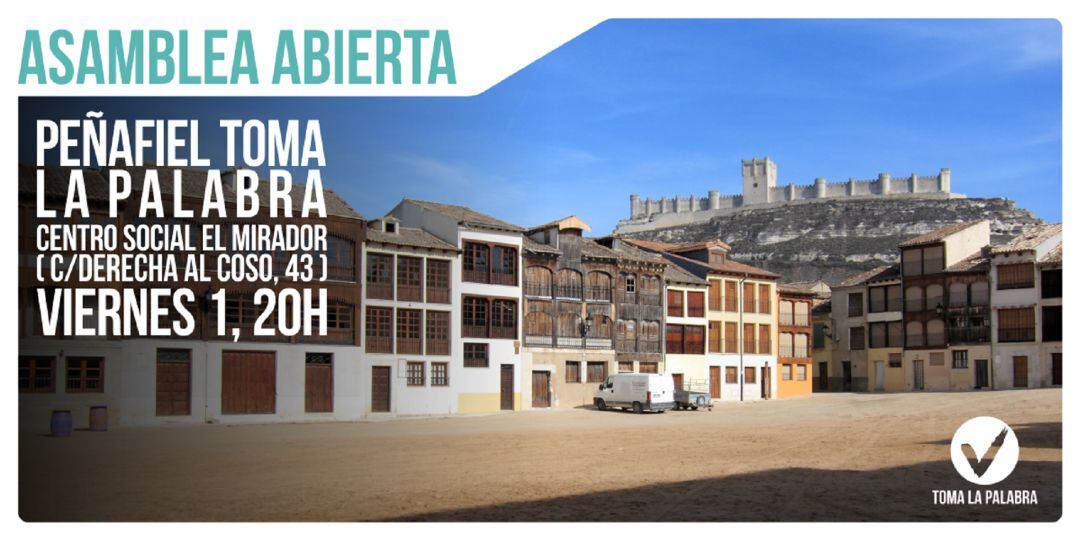 Cartel que anuncia la asamble abierta