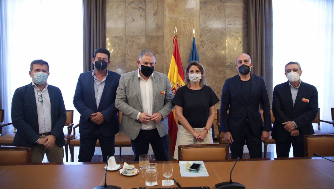 Reunión de la minstra Teresa Ribera con el Sindicato Central de Regantes del Tajo-Segura