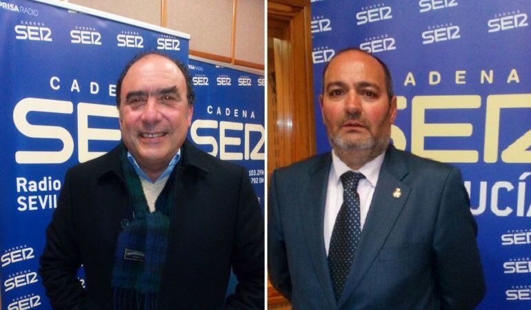José María Flores, a la izquierda, y Antonio Moreno son los candidatos a hermano mayor en Los Gitanos