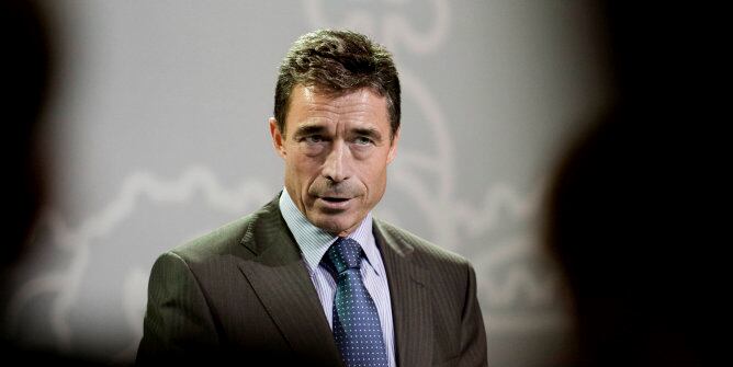 El secretario general de la OTAN, Anders Fogh Rasmussen, durante una rueda de prensa en Copenhague (Imagen de archivo)