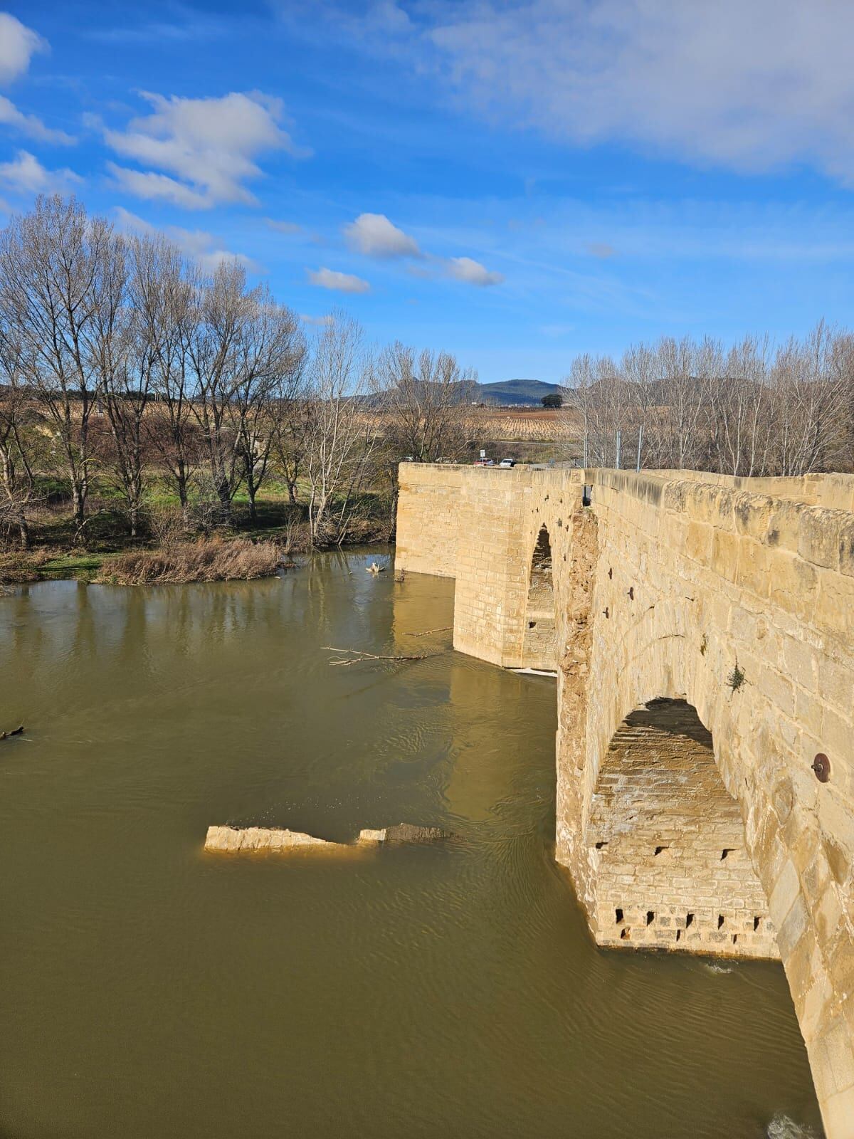 Desprendimiento en el puente de Briñas