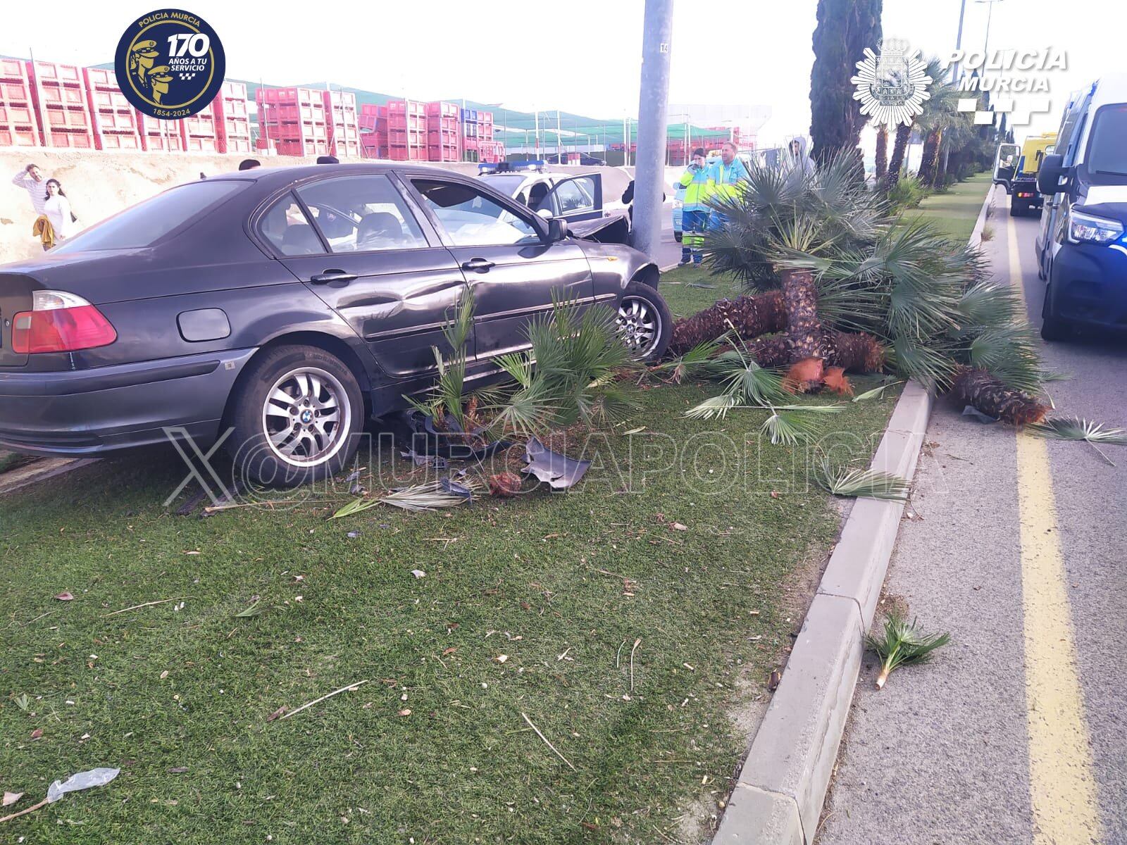 Accidente de dos vehículos en Murcia