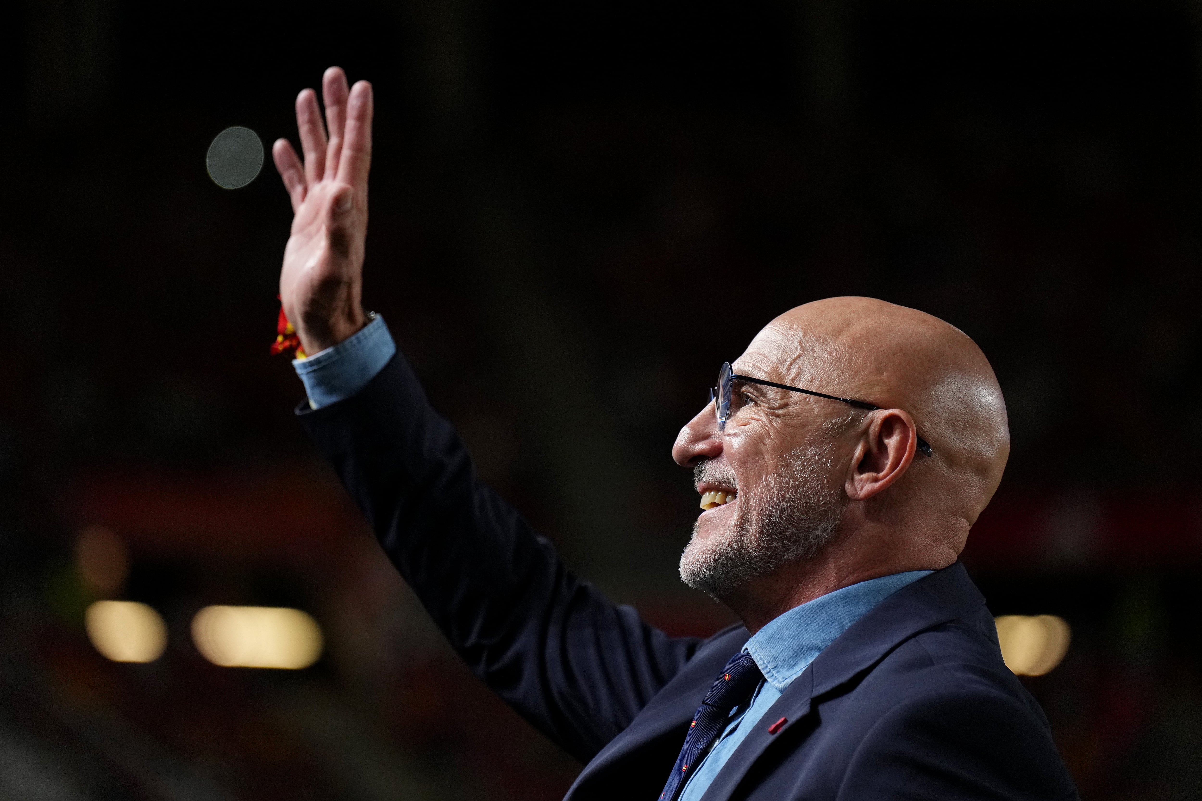 Luis de la Fuente, durante el España - Dinamarca de la UEFA Nations League