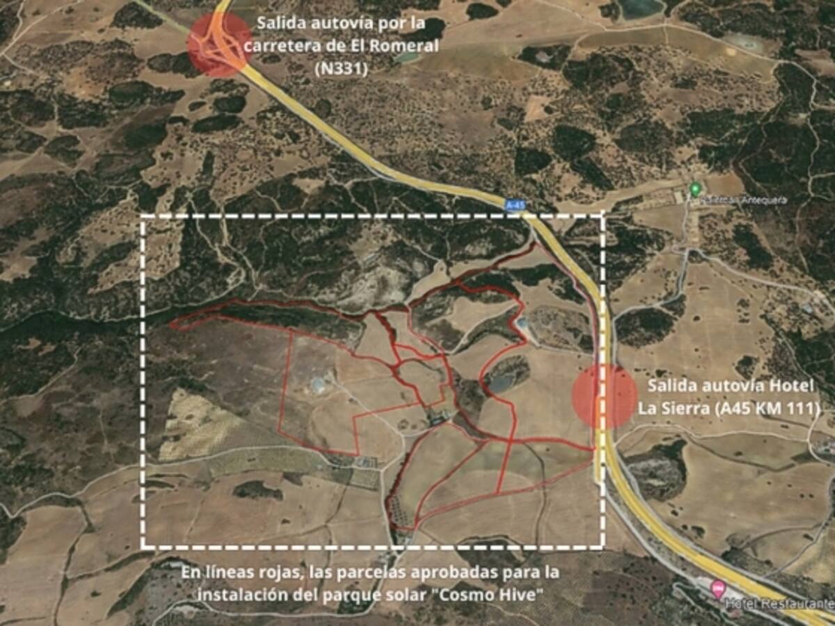 Vecinos de Antequera en pie de guerra por un megaparque fotovoltaico de 36 hectáreas sobre un yacimiento arqueológico