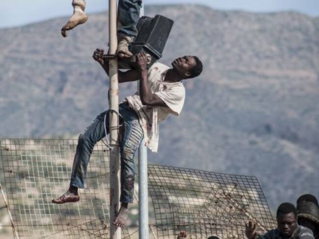 La valla en la frontera Hispano-Marroquí.