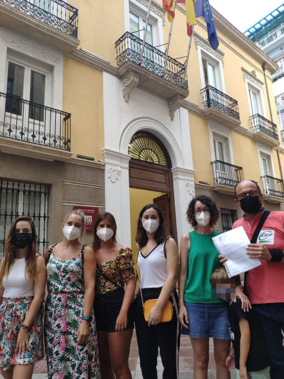 Personas del CSIF frente al Síndic de Greuges