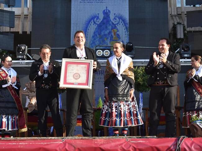 Acto de proclamación del Pandorgo 2022, Carlos Lillo en la Plaza Mayor