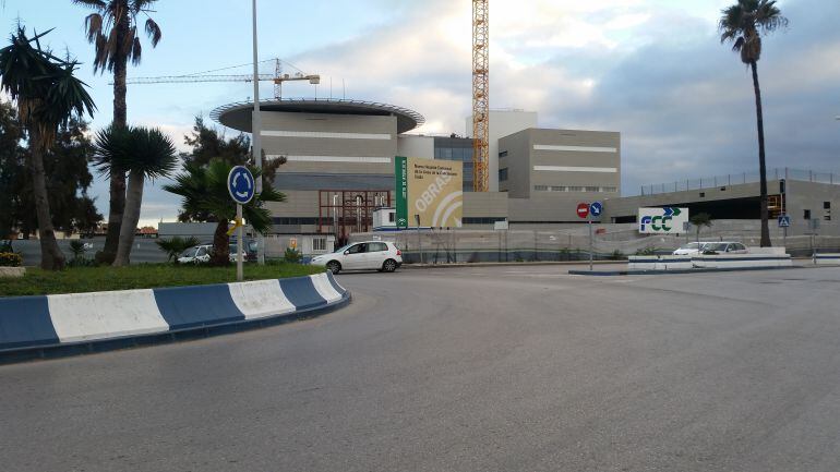 Imagen actual del estado que presentan las obras del nuevo Hospital de La Línea.