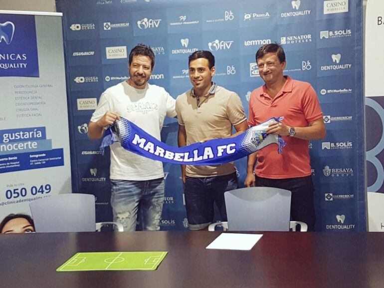 Damián Petcoff ha sido presentado como nuevo jugador del Marbella F. C.