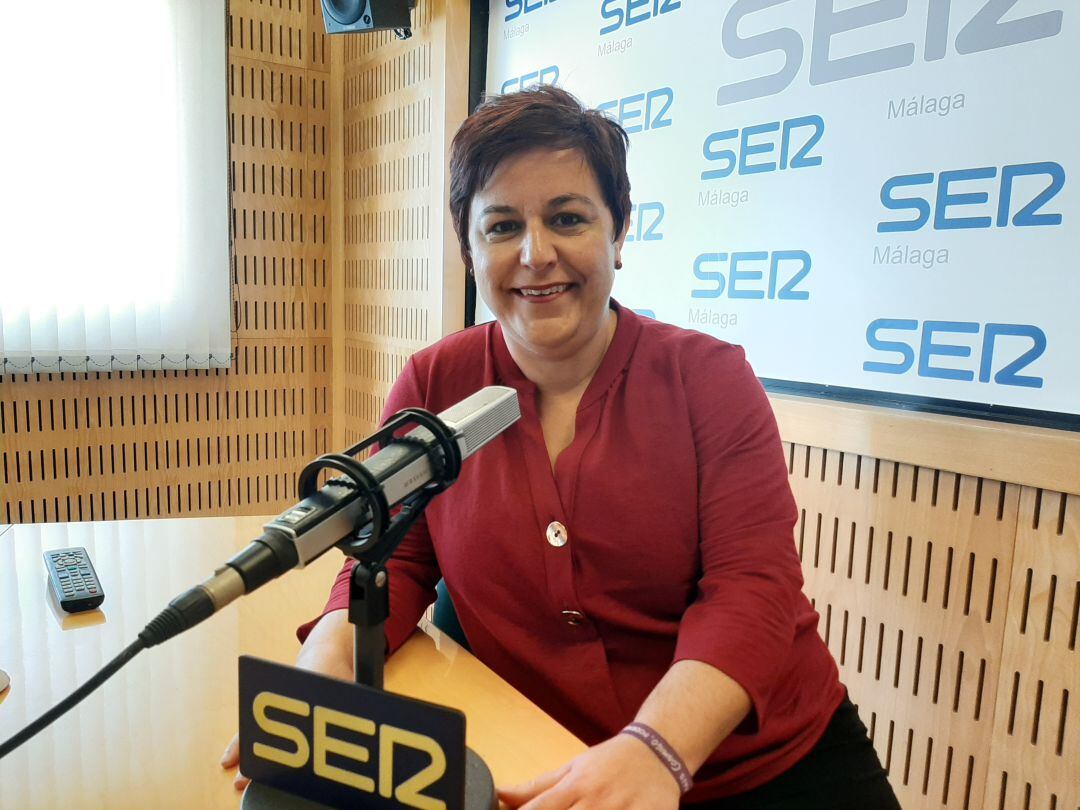 Paqui Macías en los estudios de SER Málaga