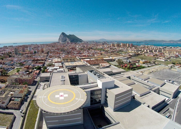 Vista aérea del Hospital Universitario de La Línea