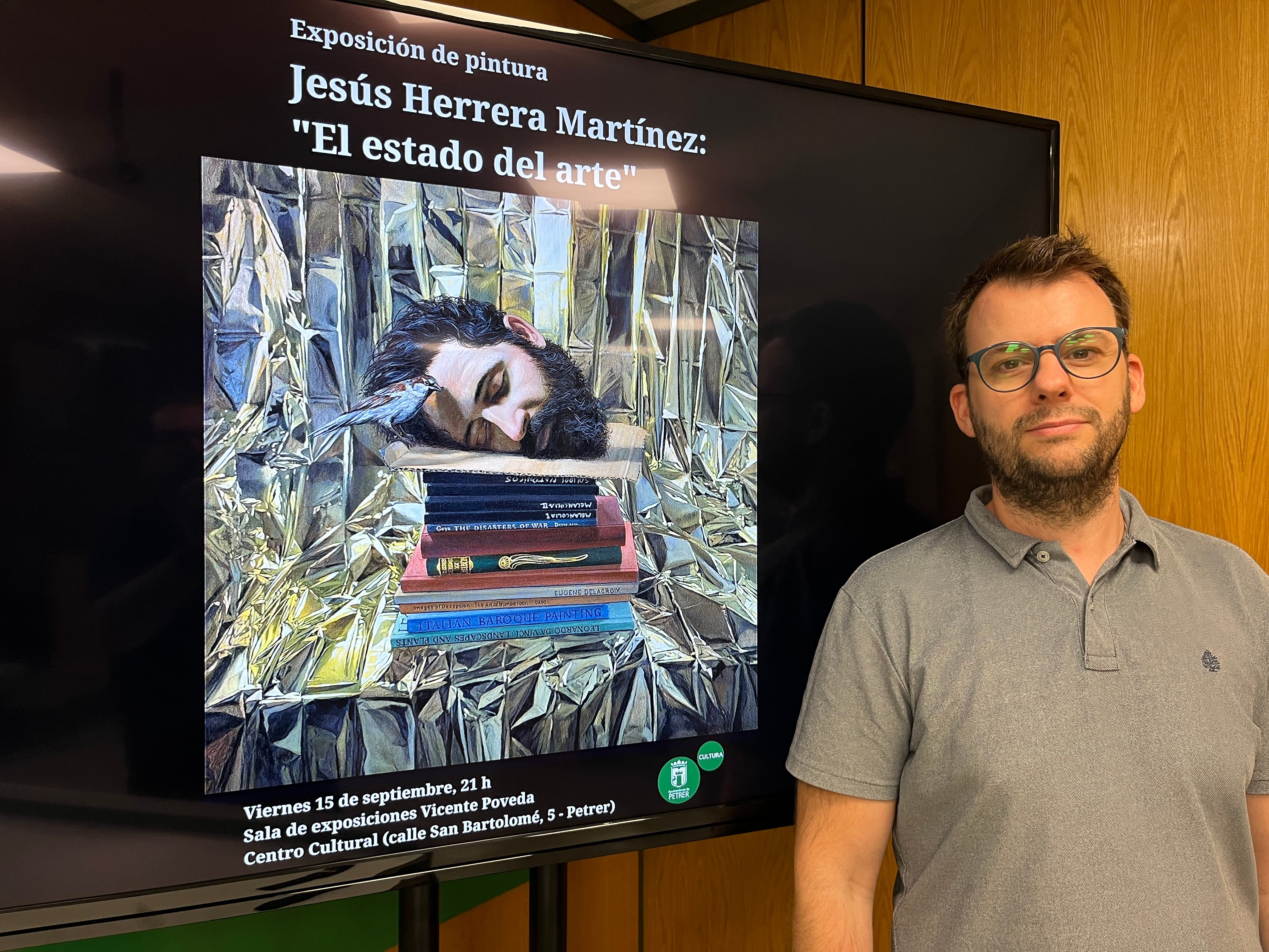 Fernando Portillo, concejal de Cultura, en la presentación de la exposición “Jesús Herrera Martínez: El estado del arte”
