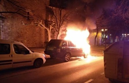 Uno de los vehículos siniestrados