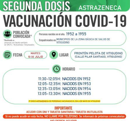 Información de la vacunación en Vitigudino