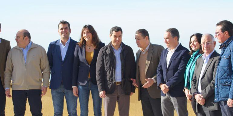 Los presidentes provinciales del PP en Andalucía con Juanma Moreno