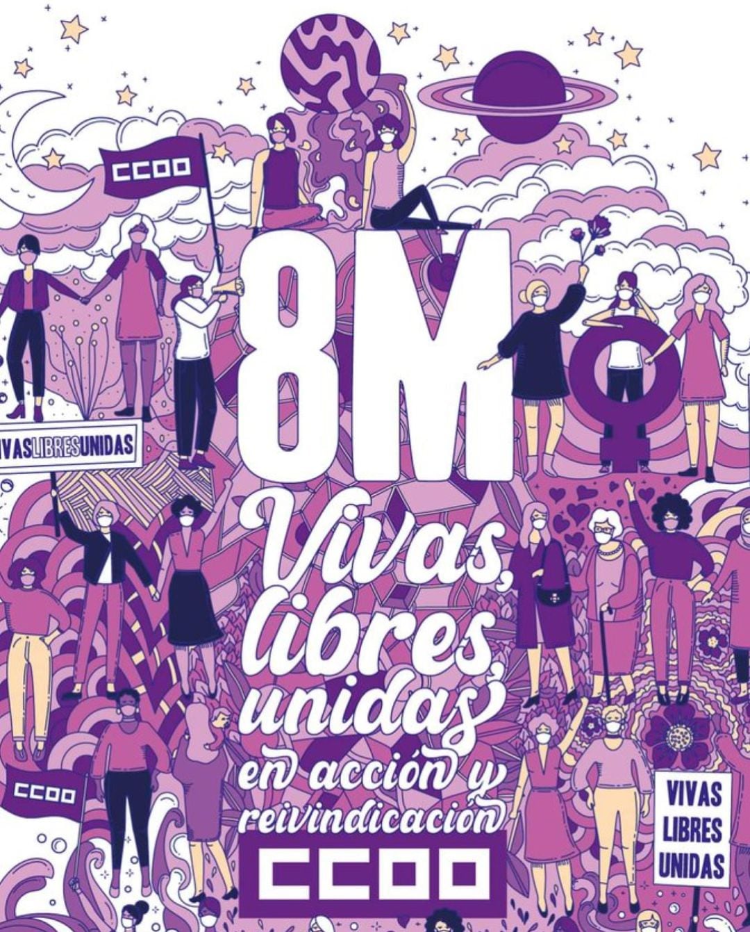 Cartel 8 M del sindicato CCOO