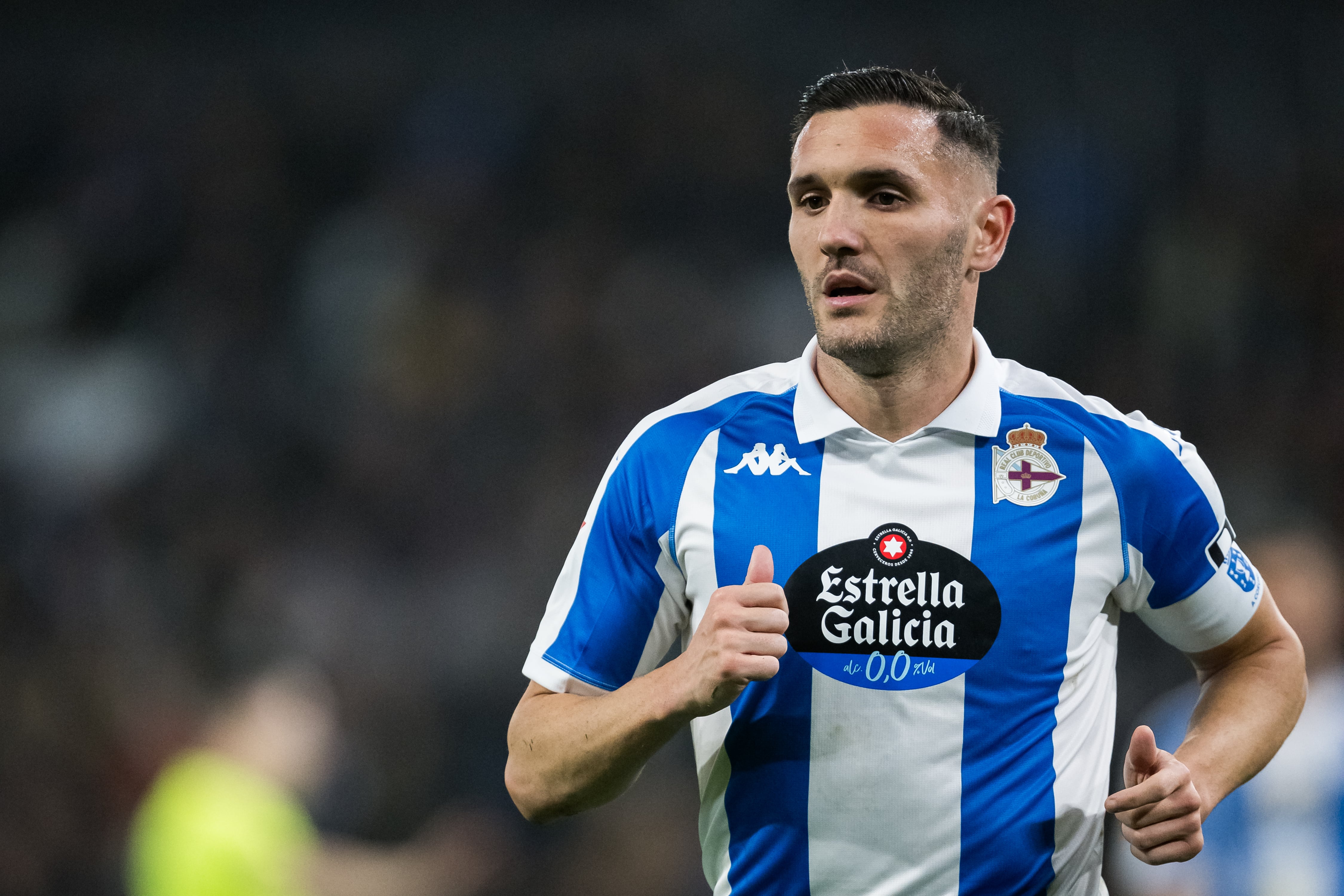 LA CORUNA, SPAIN - DECEMBER 22: Lucas Pérez of RC Deportivo de La Coruña looks on during the Liga Hypermotion match between RC Deportivo de La Coruña and CD Mirandés at Abanca Riazor Stadium on December 22, 2024 in La Coruna, Spain. (Photo by Bruno Penas/Quality Sport Images/Getty Images)