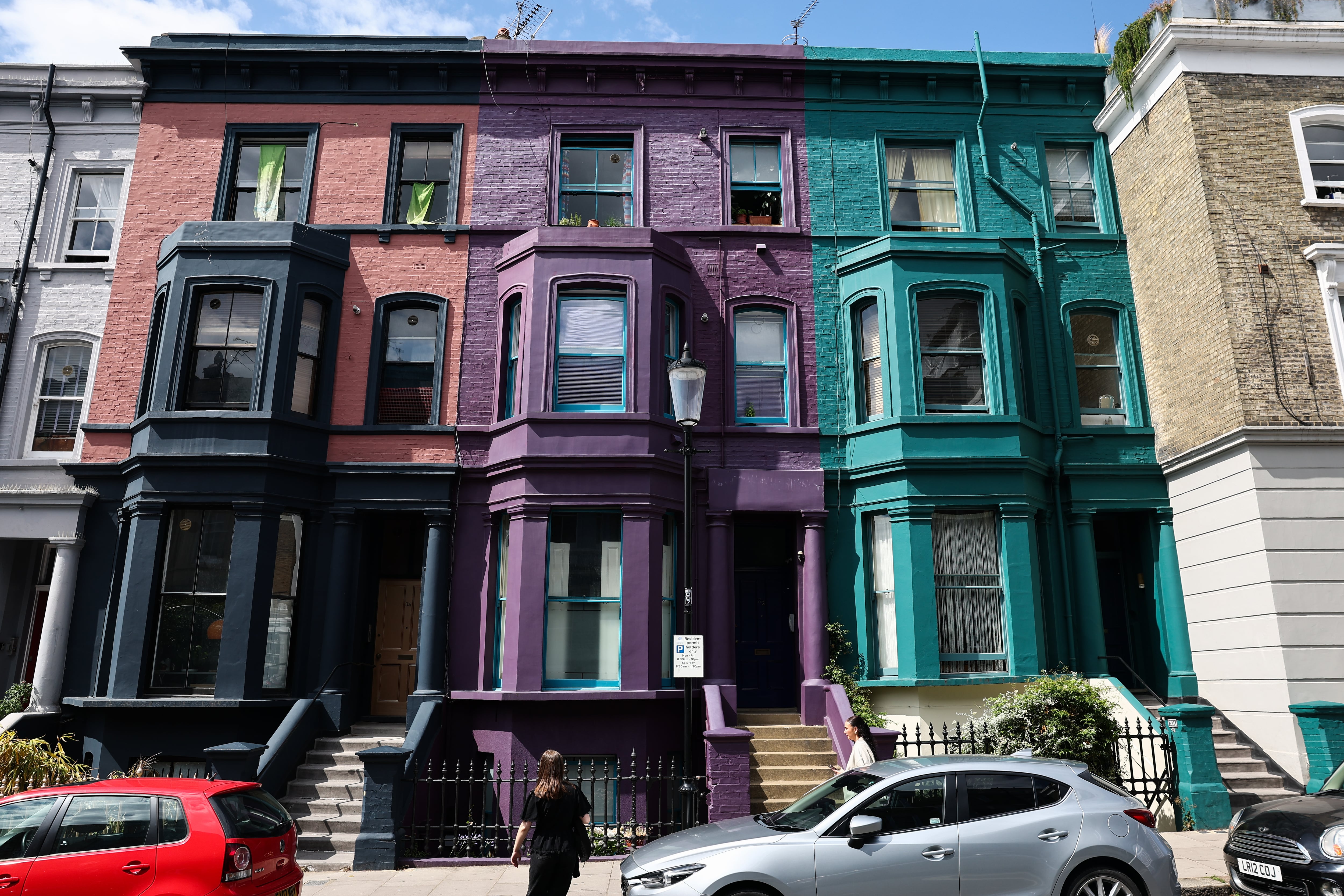 A view of the buildings in Notting Hill in London, Great Britain on July 7, 2025. (Photo by Jakub Porzycki/NurPhoto via Getty Images)