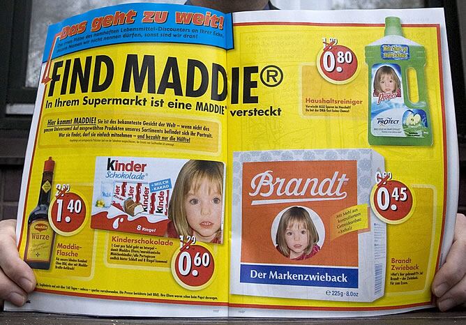 Una de las campañas utilizadas para encontrar a Madeleine