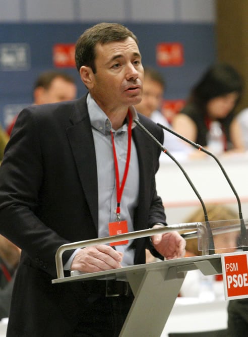 El líder del PSM, Tomás Gómez, durante su intervención en la reunión que el Comité Regional del partido