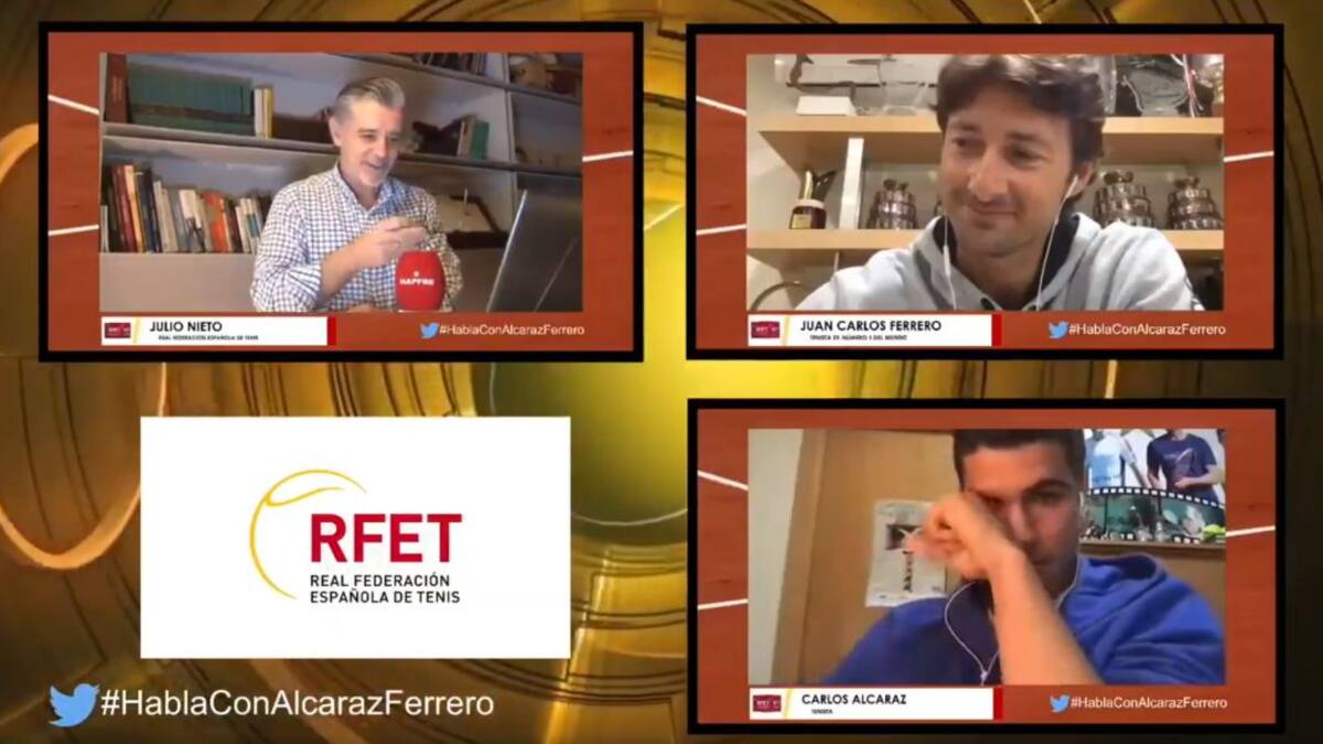 Carlos Alcaraz se emociona en una entrevista durante el aislamiento