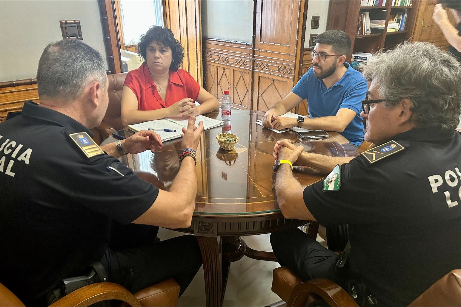 Reunión alcadesa de Sanlúcar y Policia Local