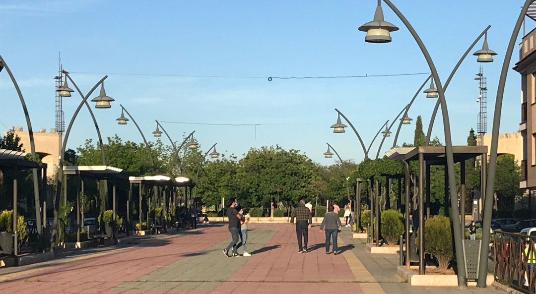 Imagen de archivo de una de las avenidas de Valdepeñas, durante la franja de los paseos de los adultos