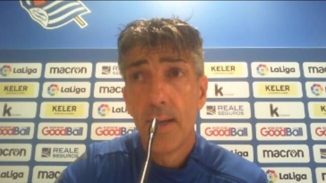 Imanol durante su rueda de prensa telemática