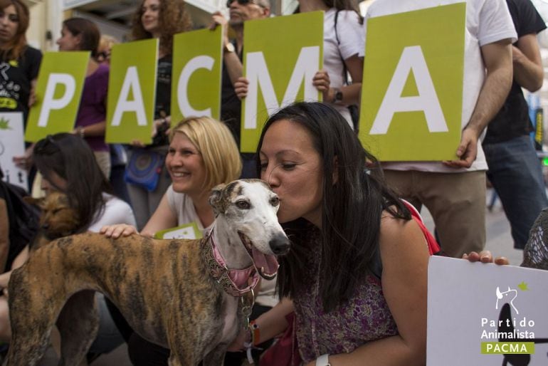 Concentración del Partido Animalista en esta campaña electoral 