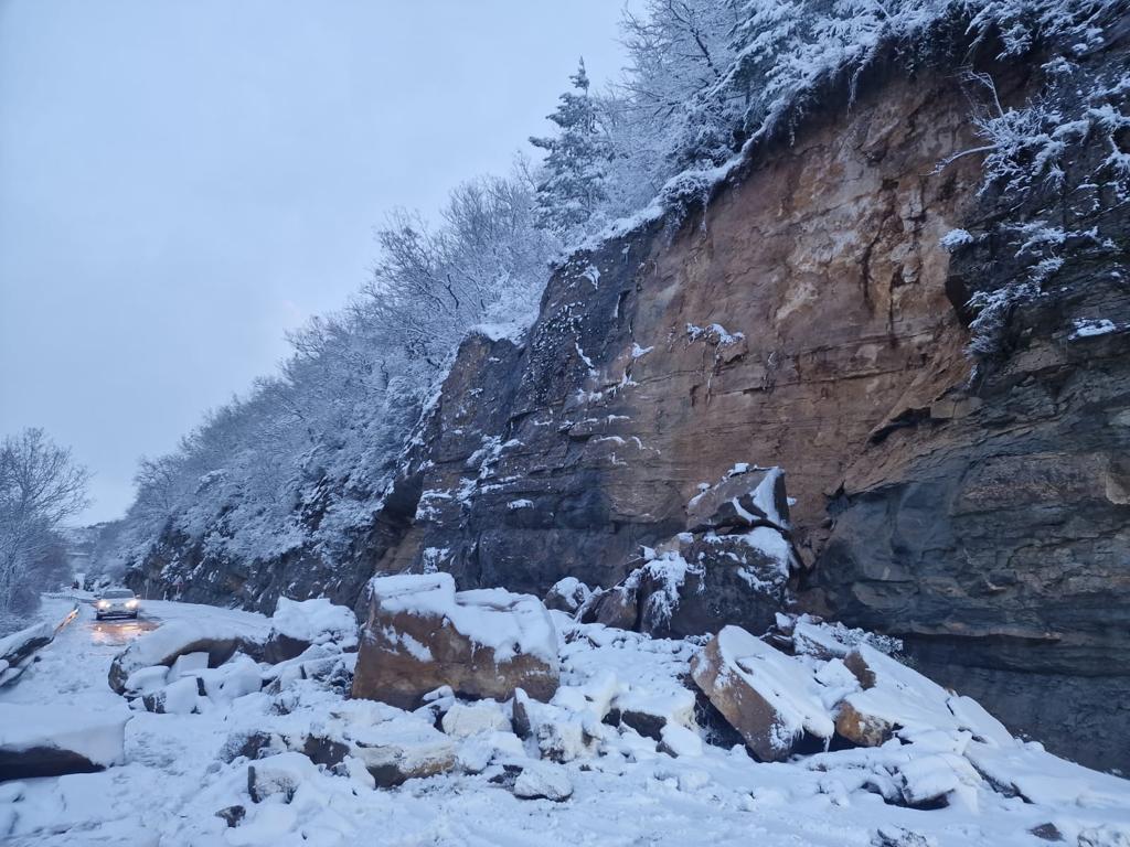 Desprendimiento este miércoles en la N-240