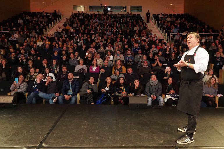 Joan Roca, durante la ponencia del pasado domingo en Girona.