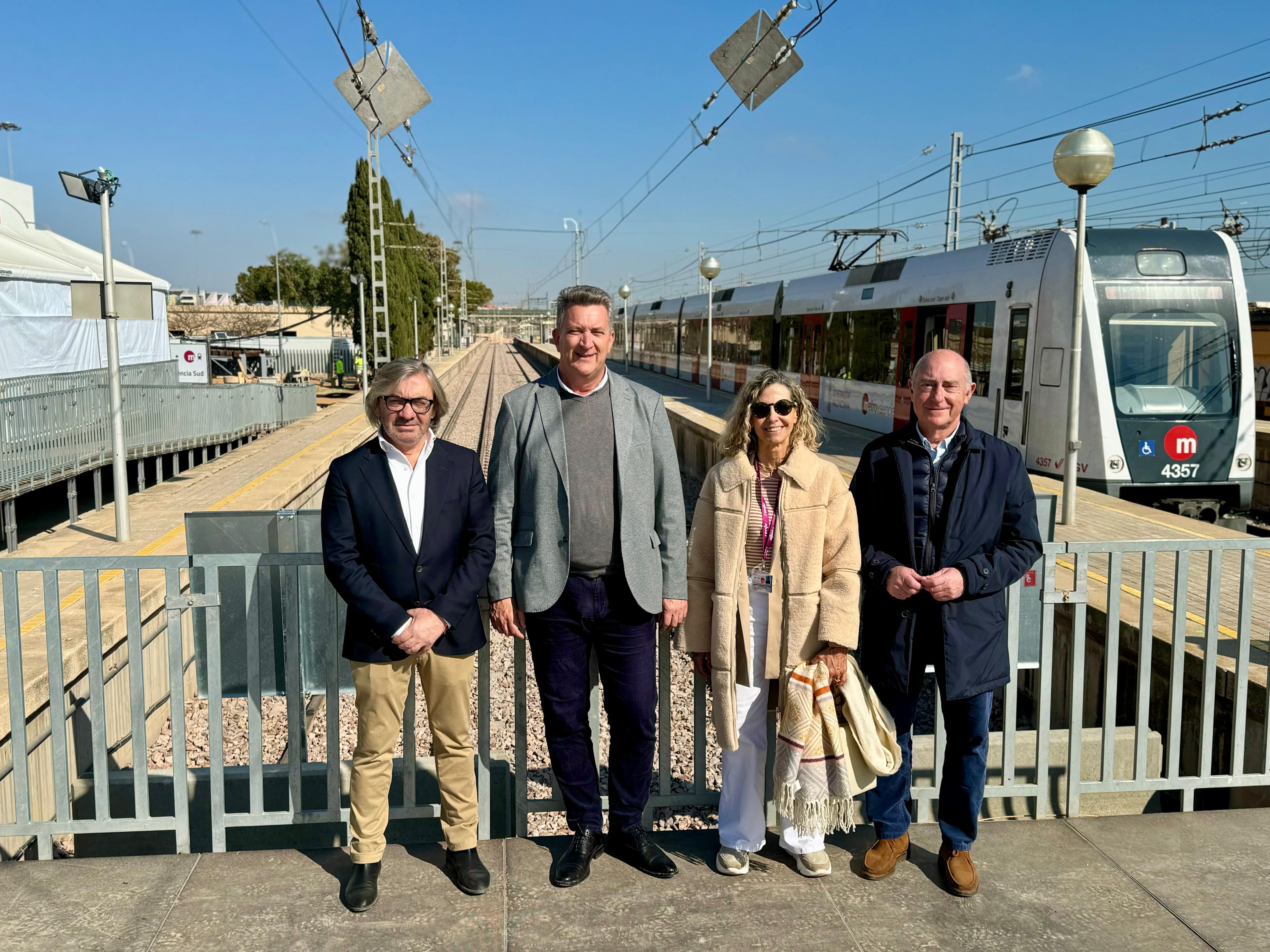 El conseller de Transportes, Vicente Martínez Mus, en la reapertura de la estación de metro de València Sud.