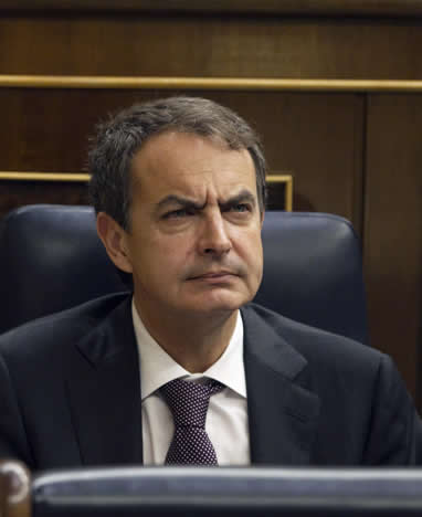 Zapatero, durante una sesión de control al Gobierno en el Congreso