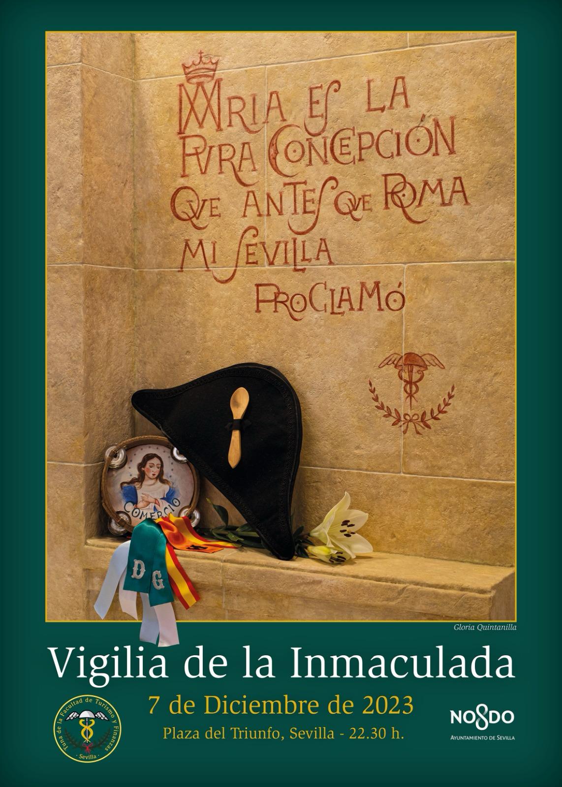 Cartel de Gloria Quintanilla para la Vigilia de la Inmaculada 2023