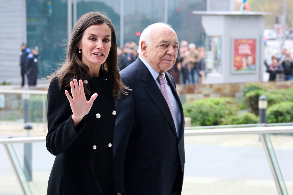 Ignacio Bayón, junto a la reina Letizia, en un acto de la Fundación de Ayuda a la Drogradicción que el exministro presidía.