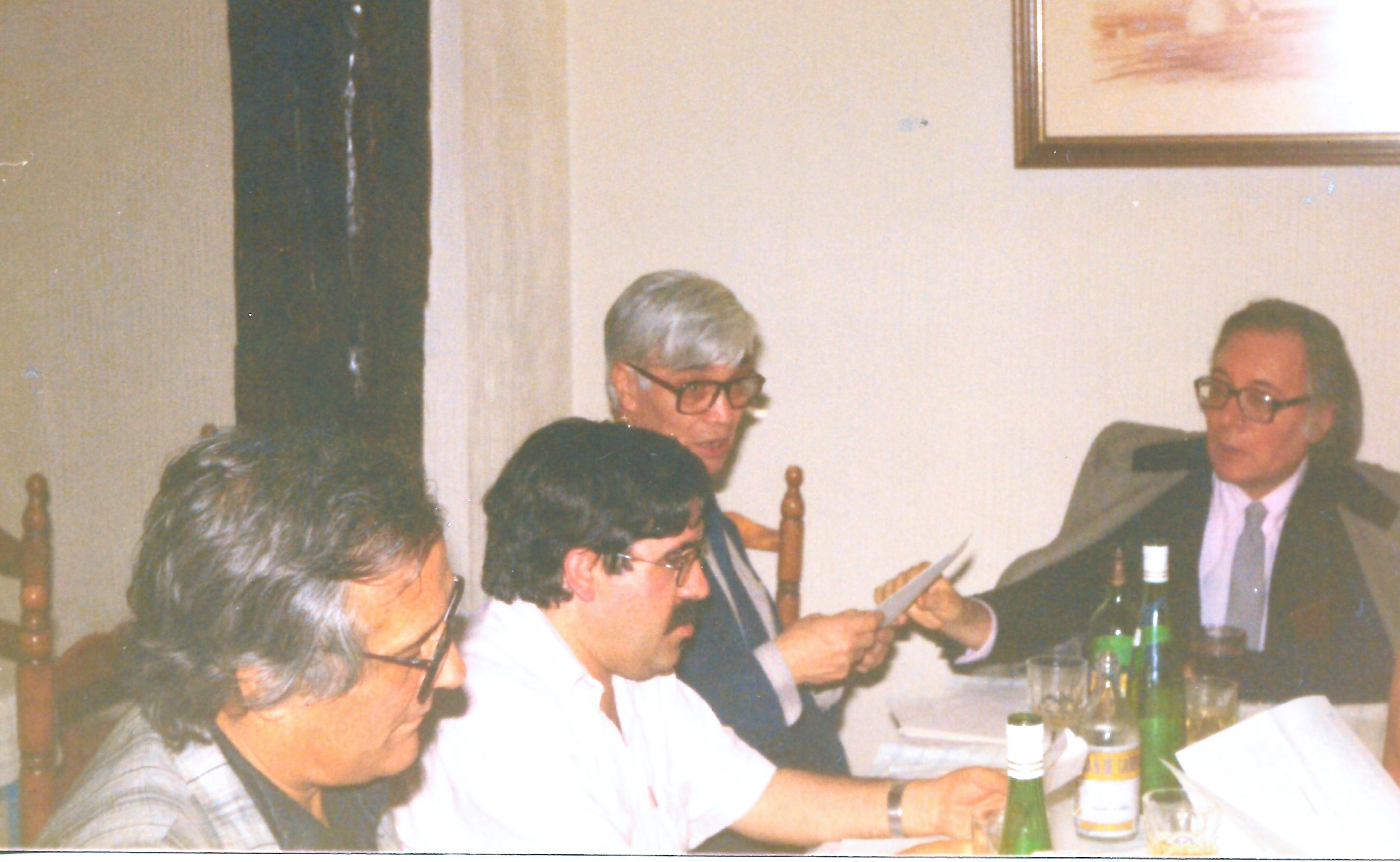 Raúl del Pozo, José Vicente Avila, Meliano Peraile y Francisco Umbral.