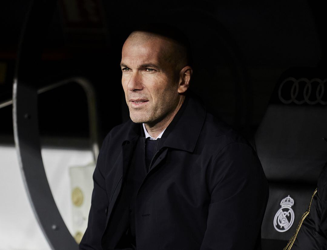 Zinedine Zidane durante un partido del Real Madrid