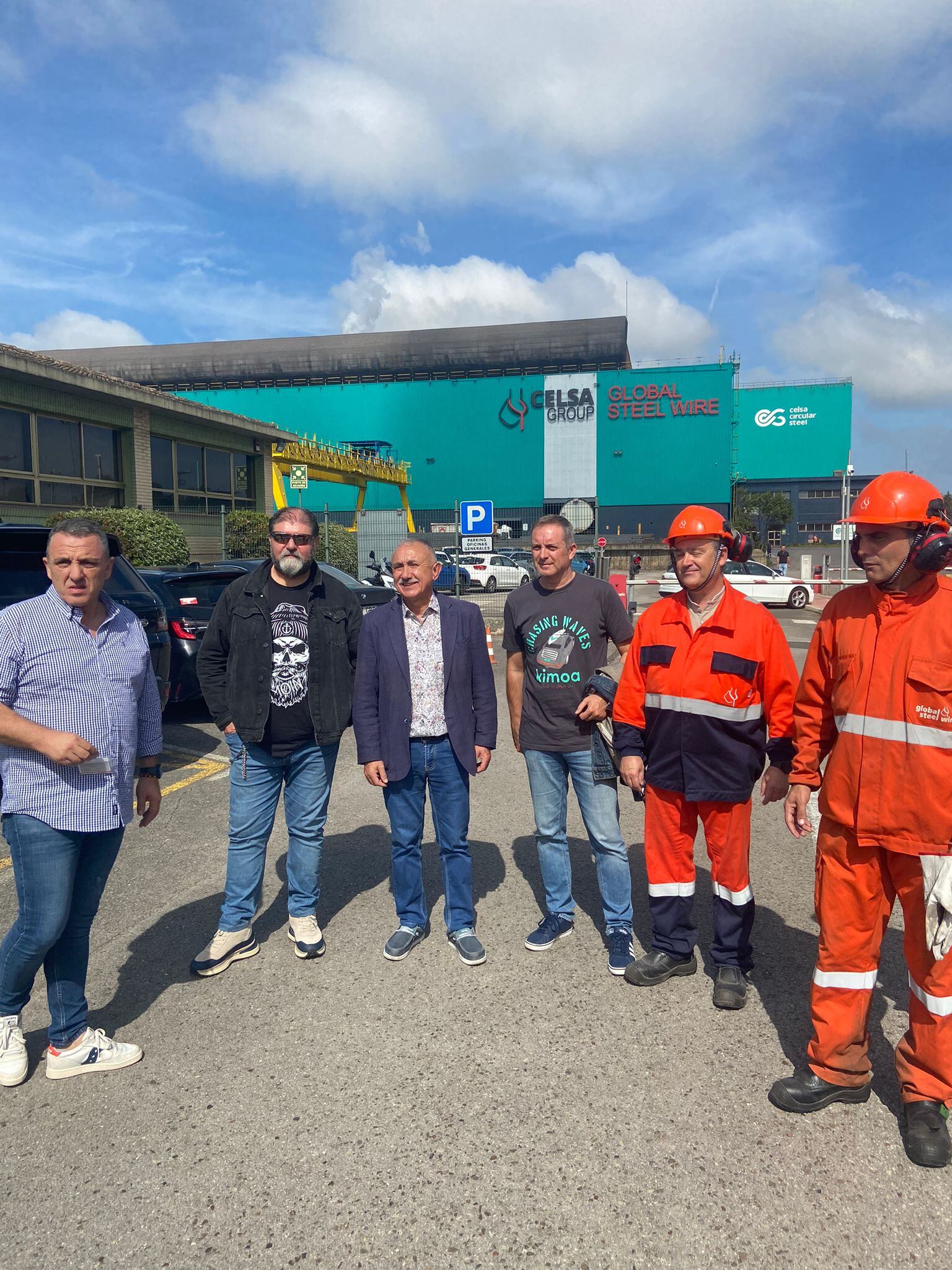 Pepe Álvarez (UGT) visita la fábrica de GSW