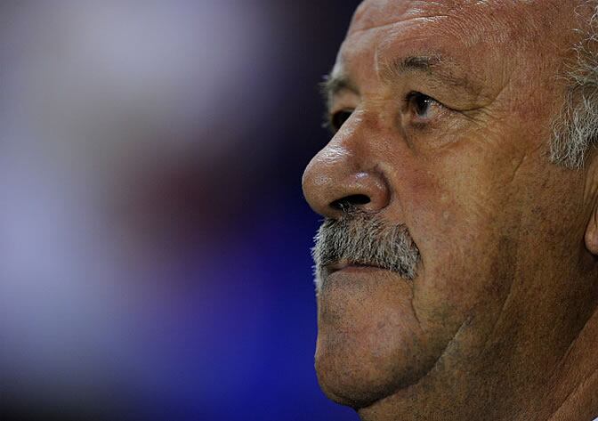 Del Bosque, durante el partido ante Eslovaquia