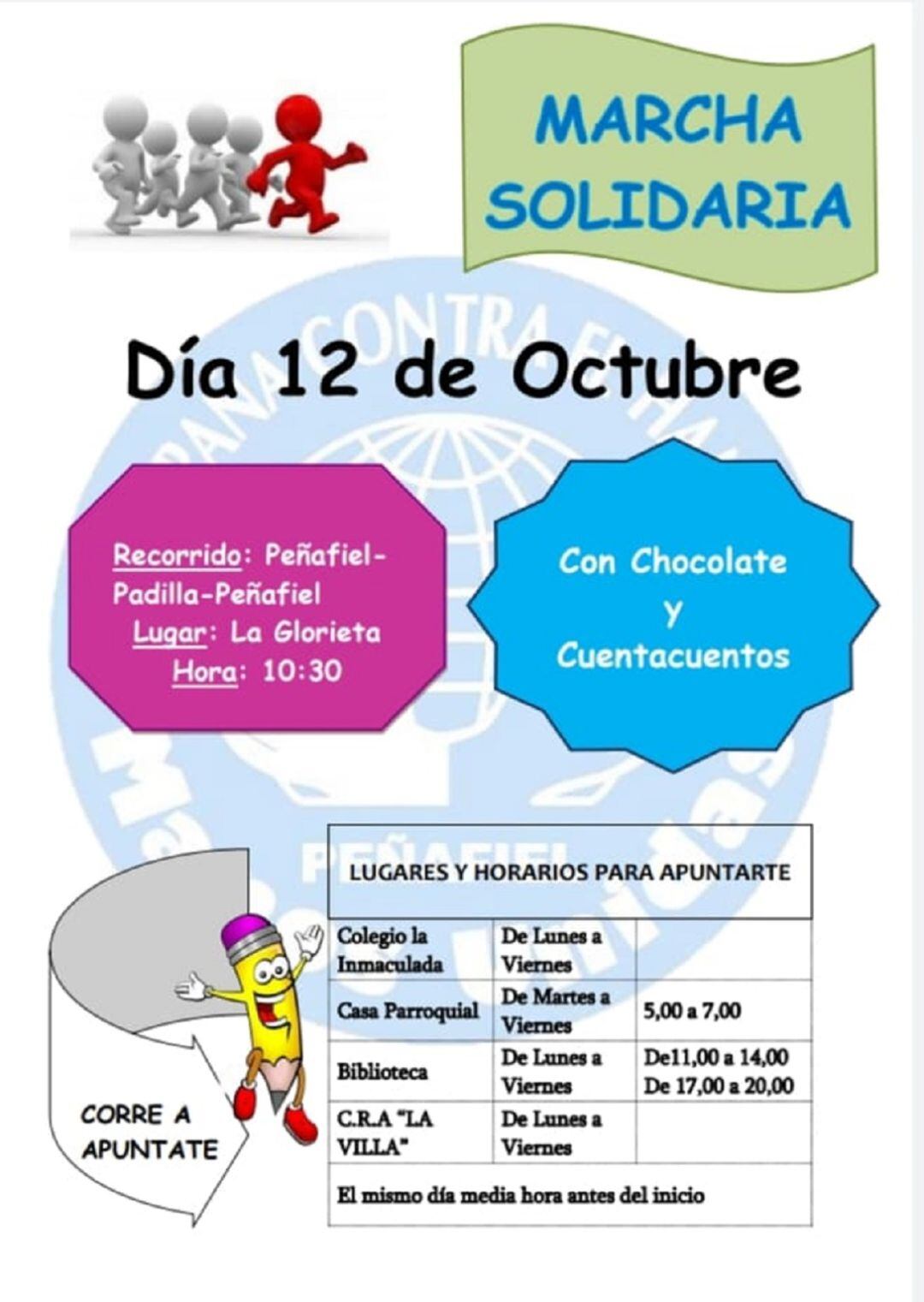 Cartel informativo de la marcha solidaria