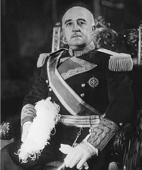 Imagen de Francisco Franco, vestido de militar, en su última etapa