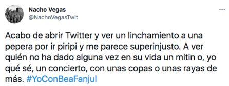 Tweet publicado por Nacho Vegas.