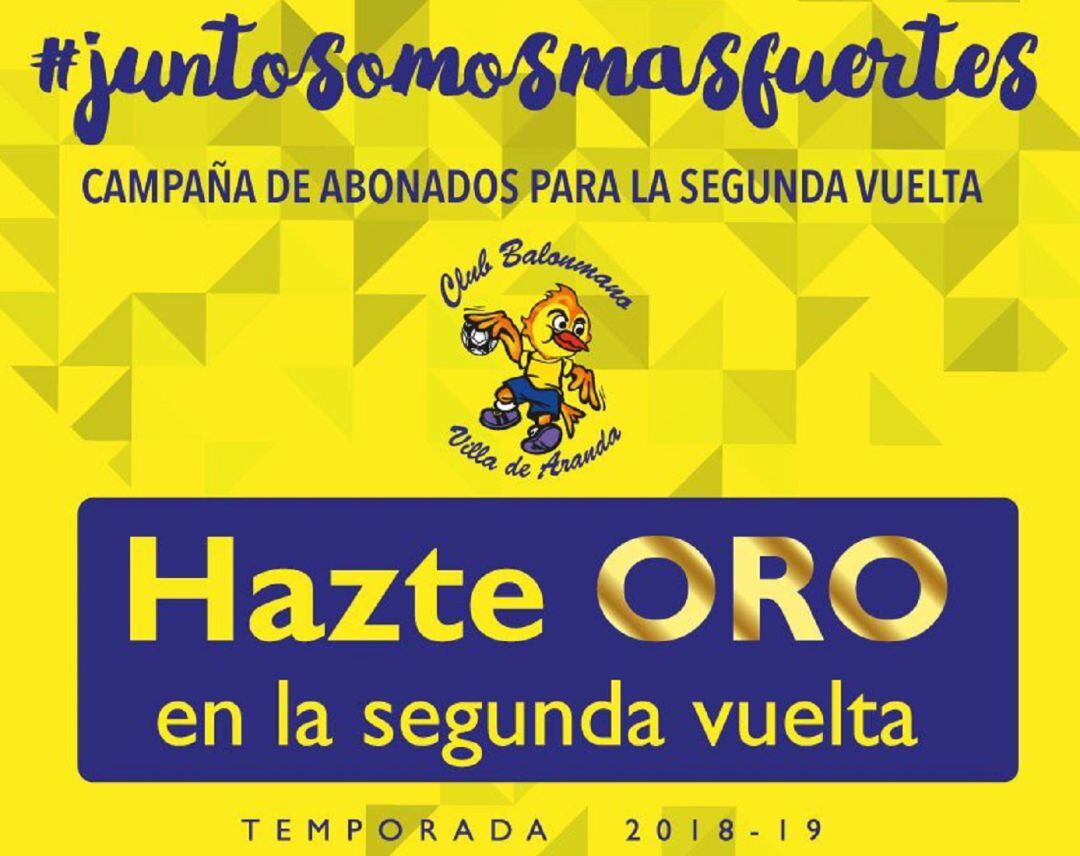 Cartel de la campaña de abonados de segunda vuelta.