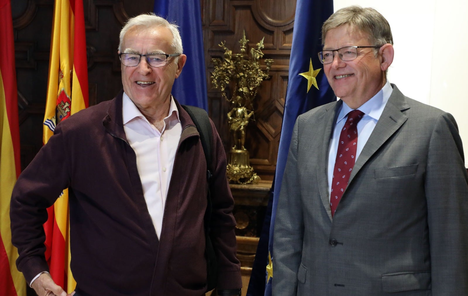 Ximo Puig, president de la Generalitat, y Joan Ribó, alcalde de València