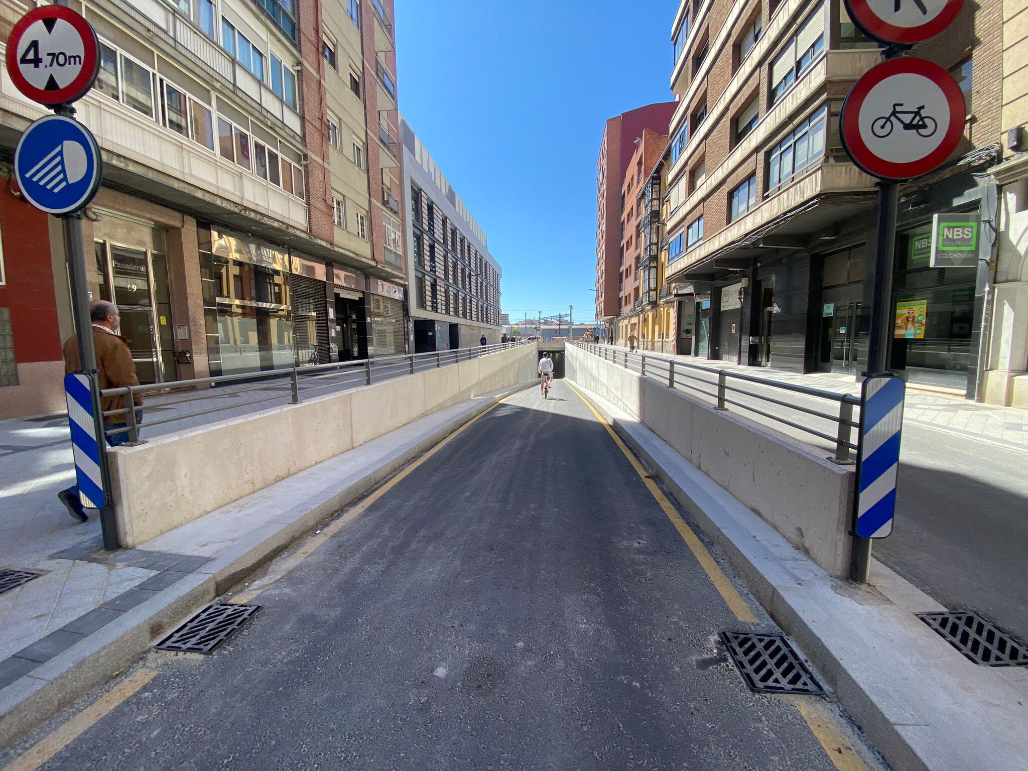 Nuevo túnel en la Calle Panaderos en Valladolid