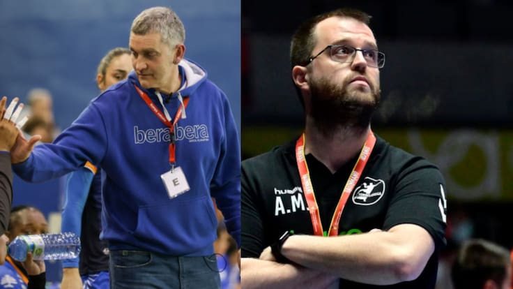 Imanol Álvarez y Alex Mozas, entrenadores del bera bera y Bidasoa analizan la priemera parte de la competición con sus equipos