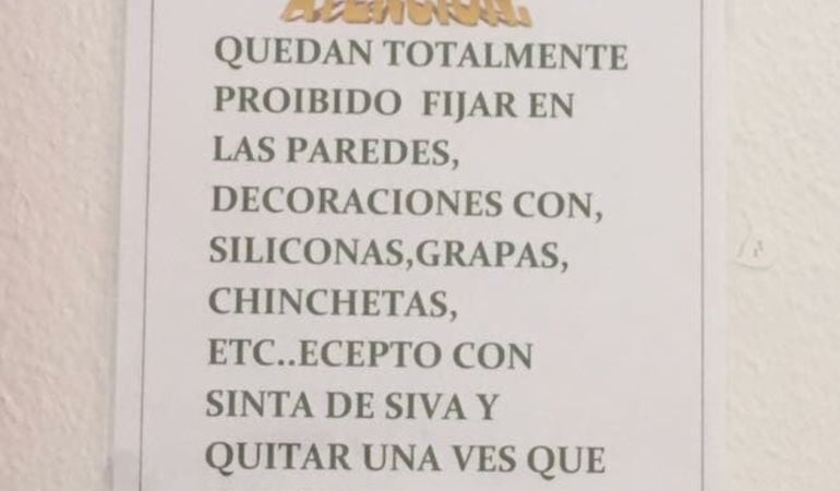 Un cartel compartido por un usuario de Twitter.