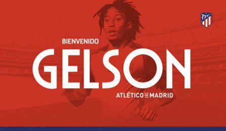 Gelson Martins presentado en la web del Atlético Madrid